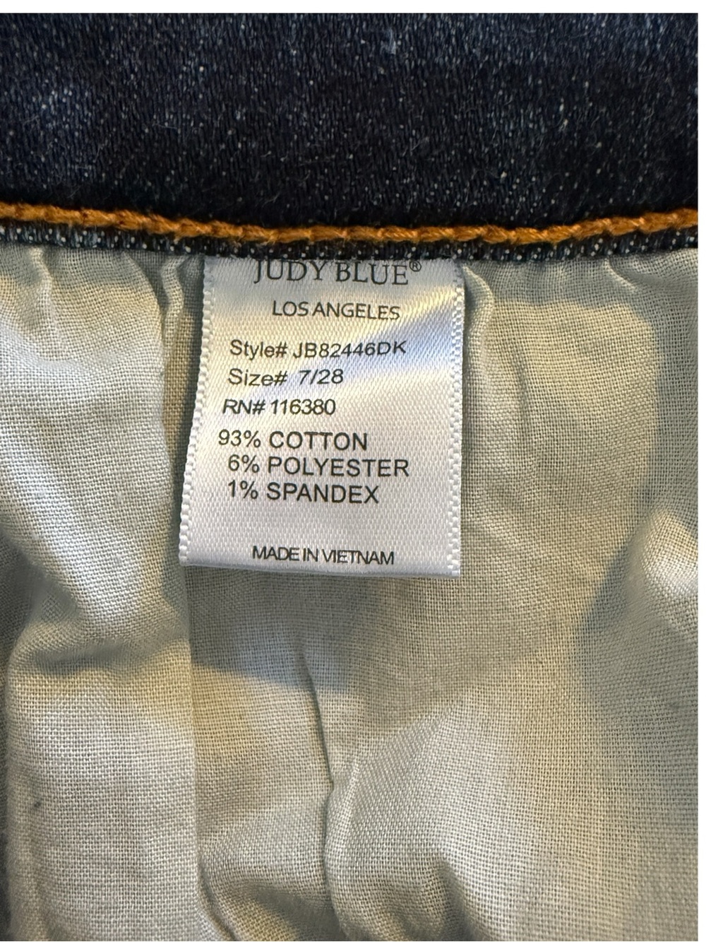 Judy Blue JB82446DK Mid Rise Destroyed Skinny Jeans Raw Hem Distressed Size 7/28 - Picture 4 of 15